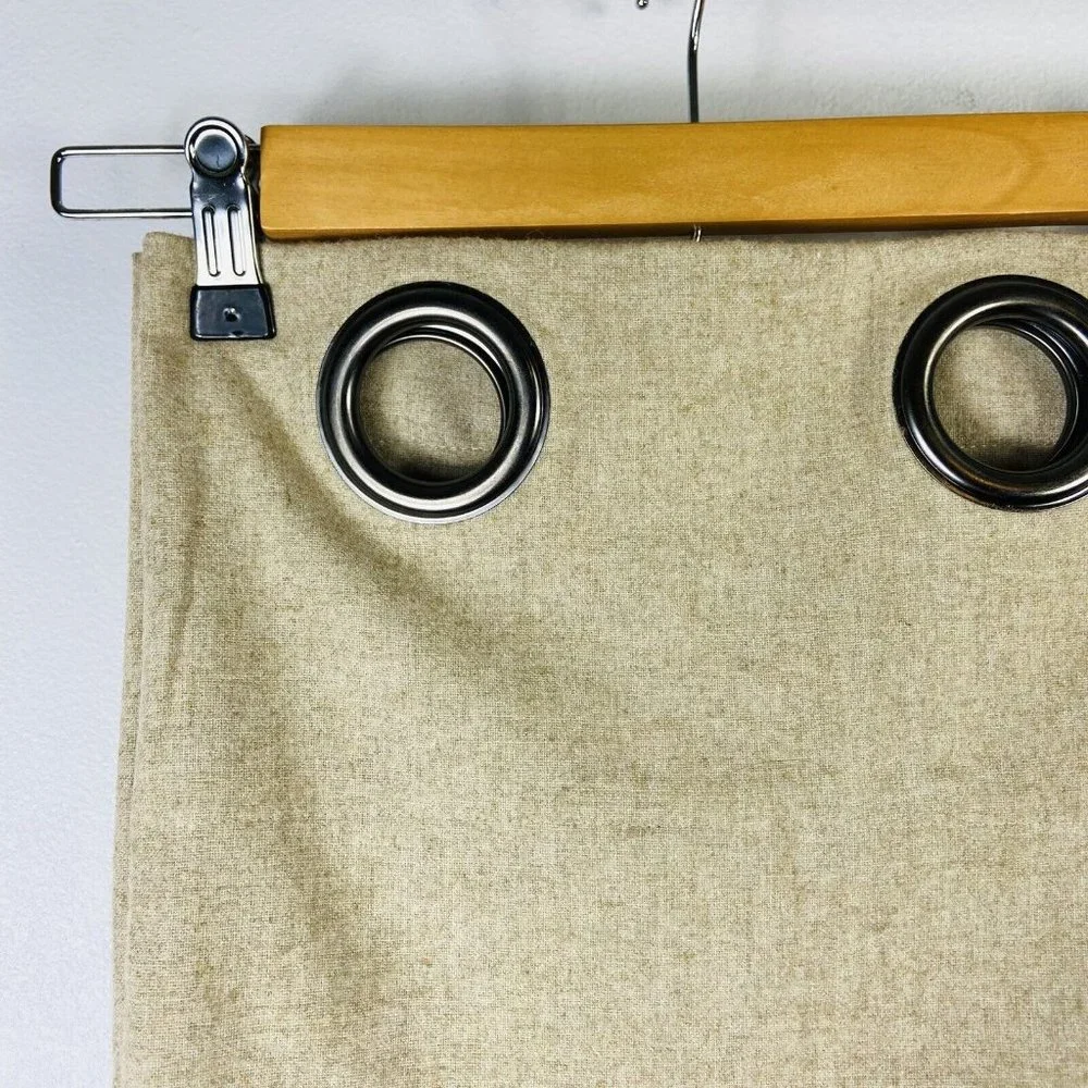 West Elm Wool Blend Flannel 48 x 84 Grommet Curtain Oatmeal
